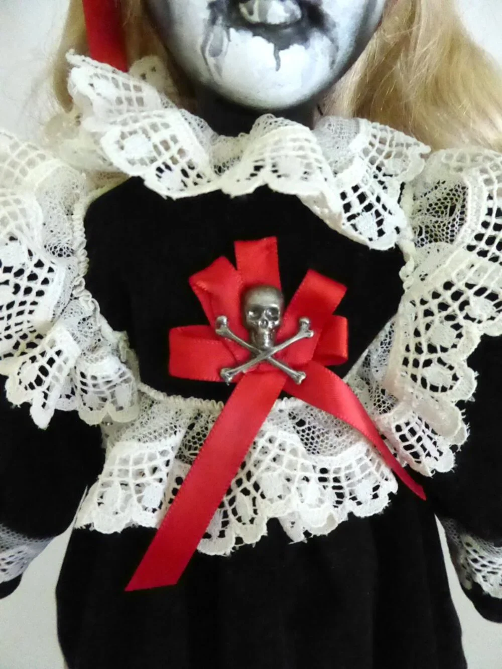 OOAK 15” DEMON VAMPIRE HORROR UNDEAD PORCELAIN DOLL PROP ODDITY